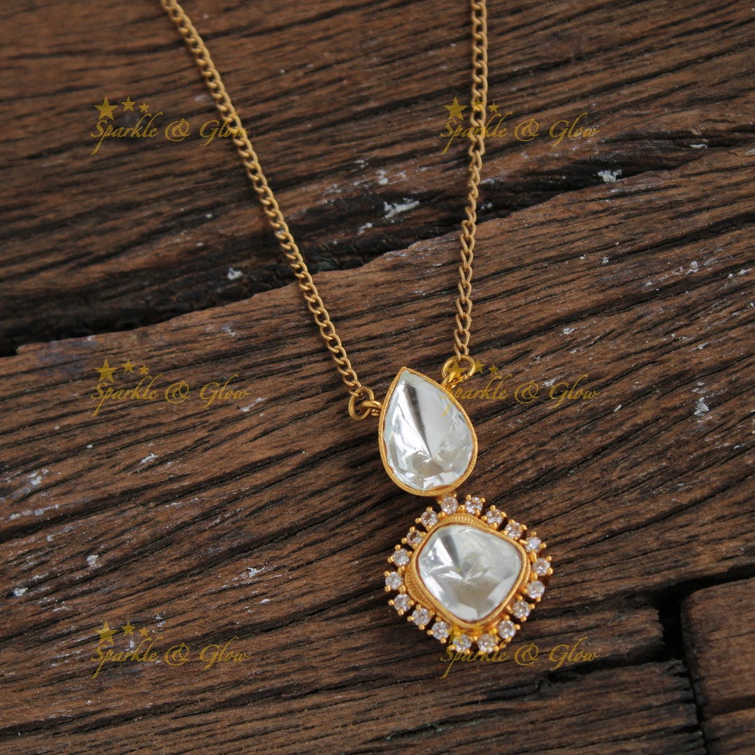 Beautiful Pendent Chain with white stones