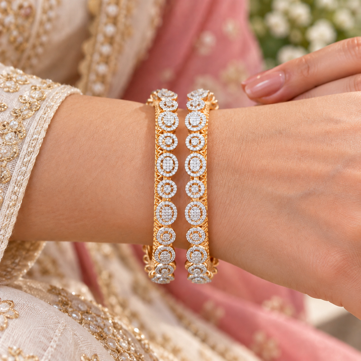 Exquisite American Diamond Bangles for Festive Bliss