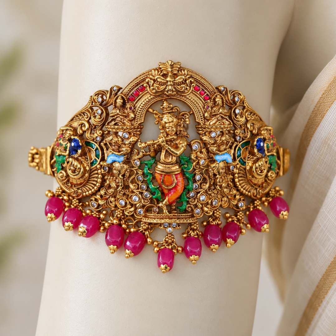 Gold-Plated Temple Vanki - Elevate Your Style