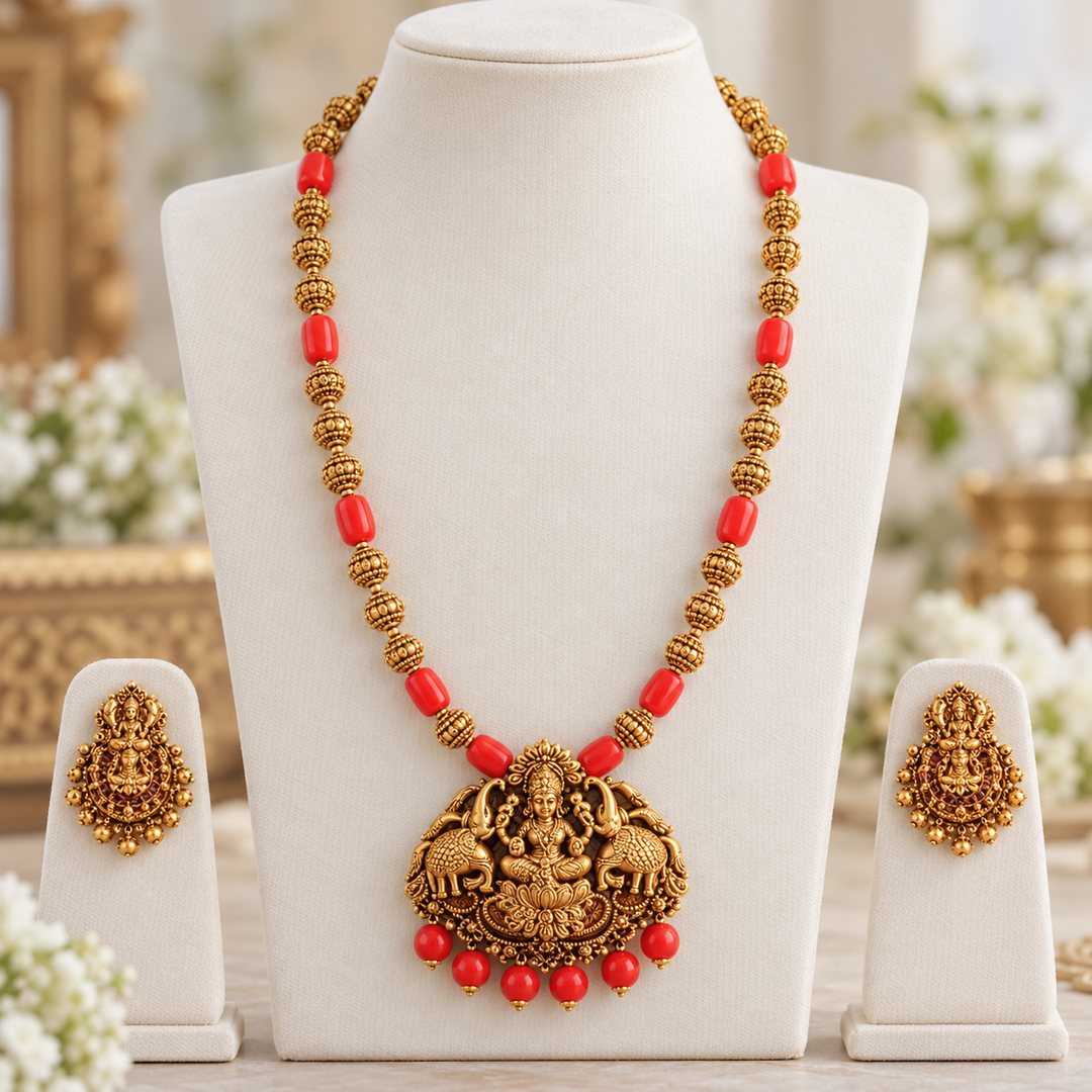 Exquisite Lakshmi Necklace for Celebrations
