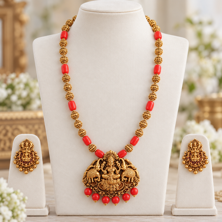 Exquisite Lakshmi Necklace for Celebrations