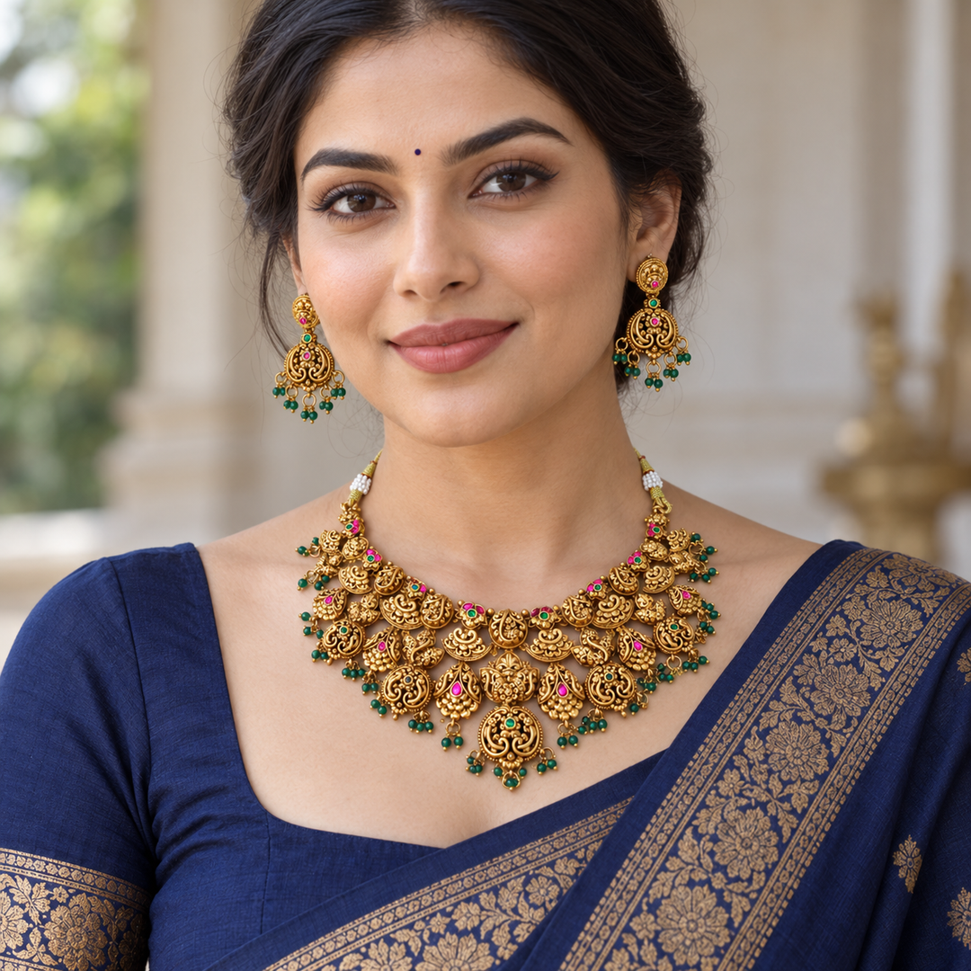 Exquisite Gold Plated Choker Necklace for Special Occasions
