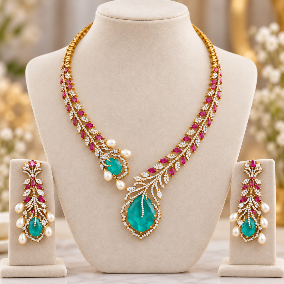 Victorian-Inspired Choker & Earrings for Weddings