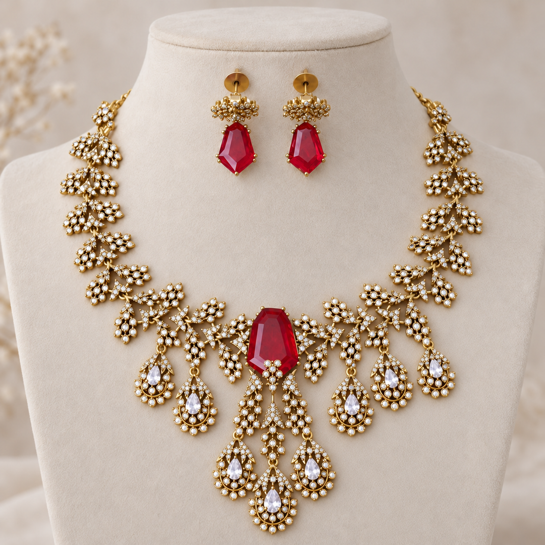 Victorian Gold Necklace for Wedding Celebrations