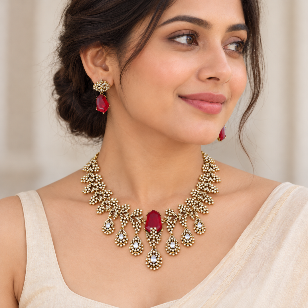 Victorian Gold Necklace for Wedding Celebrations