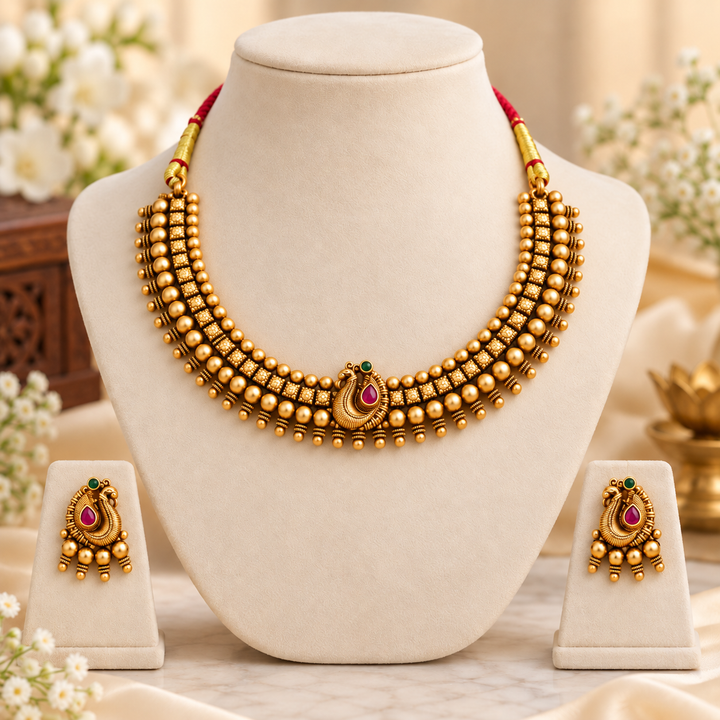 Exquisite Gold Necklace Set for Weddings & Festivals