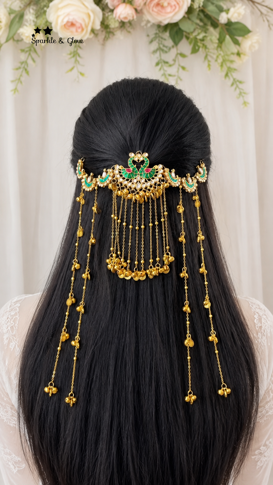 Exquisite Bridal Hair Chain - Traditional Elegance