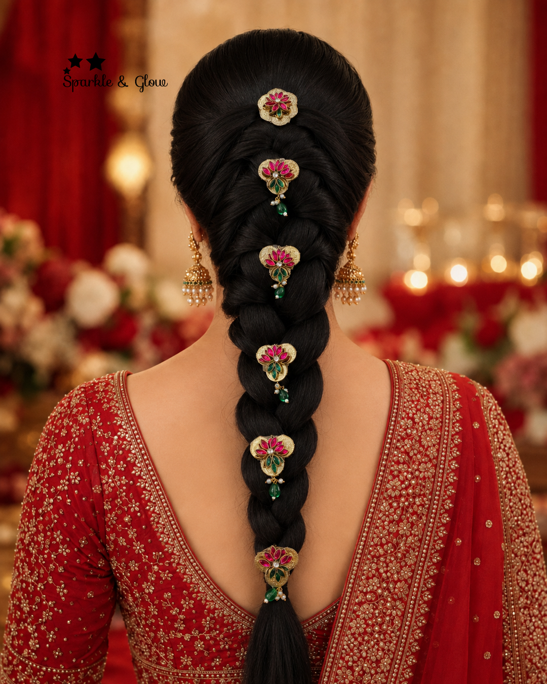 Elegant Floral Hairpins for Indian Festivals & Weddings