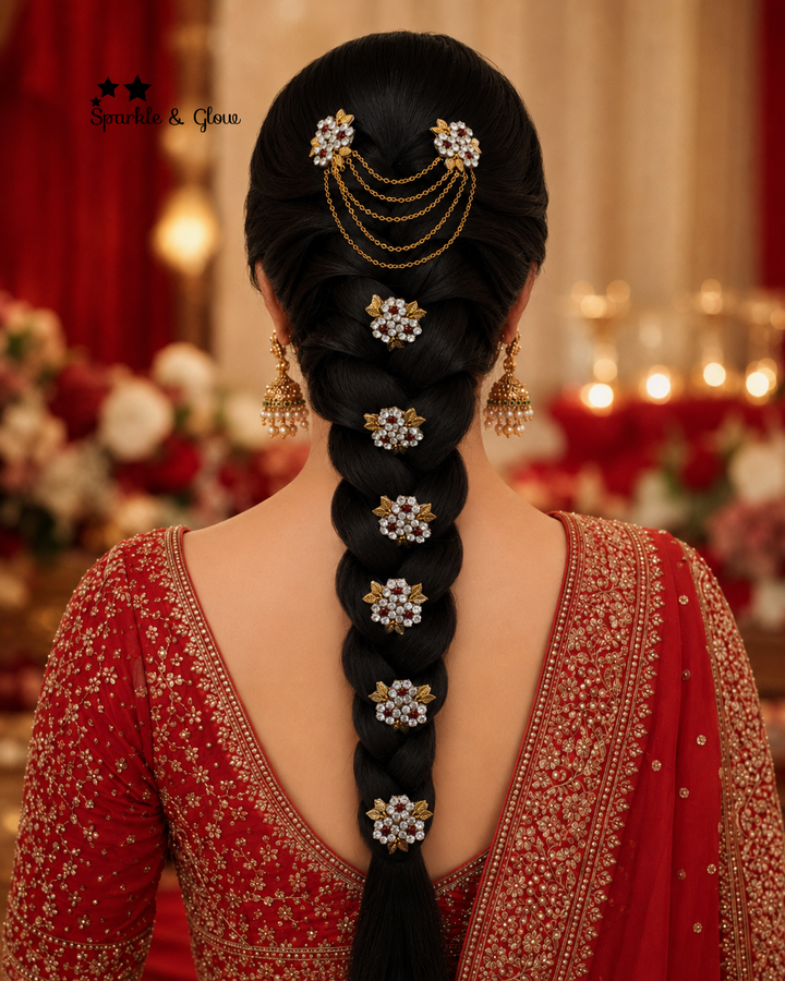 Elegant Festive Floral Hair Accessories Set
