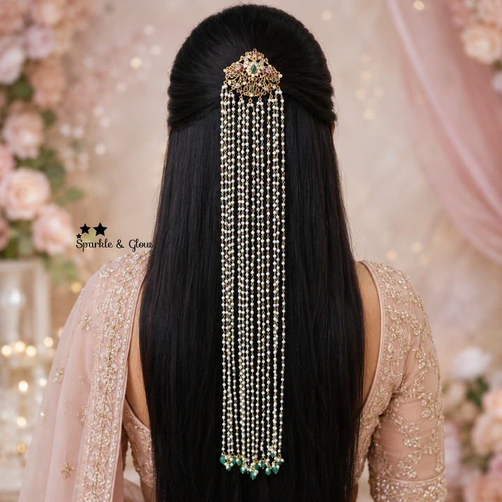 Exquisite Gold-Plated Hair Accessory for Brides