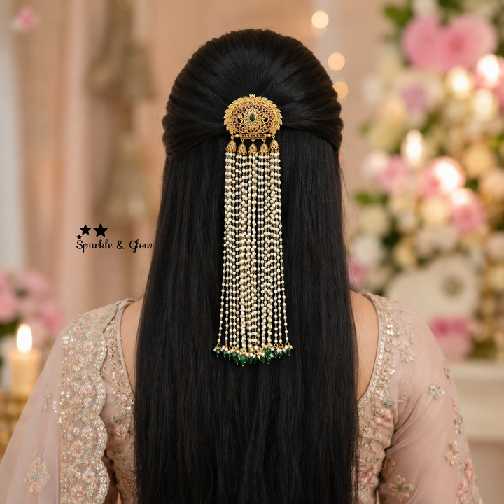 Exquisite Indian Bridal Jada Billa | Premium Hair Accessory