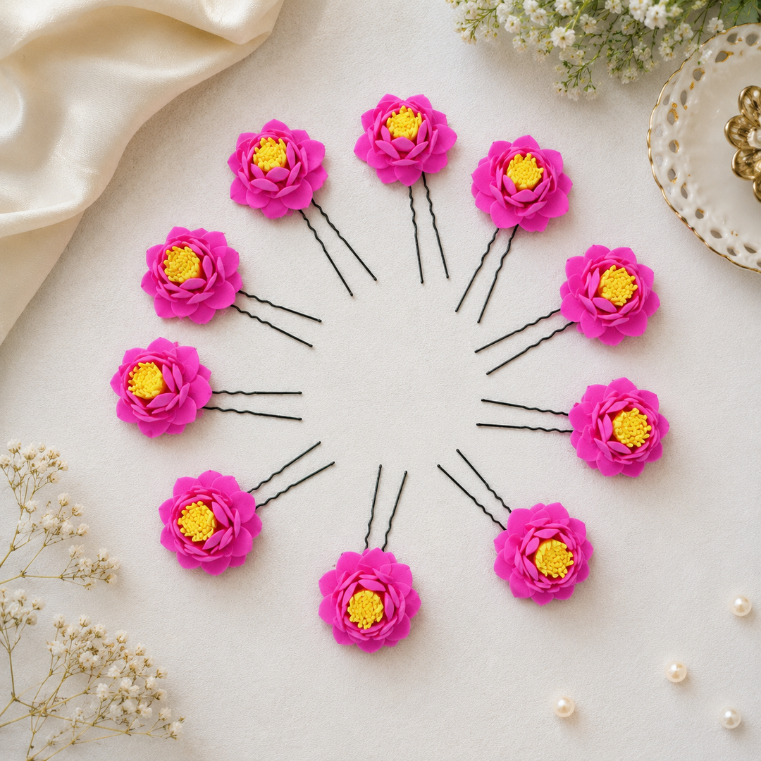 Exquisite Lotus Hair Pins for Elegant Festive Beauty