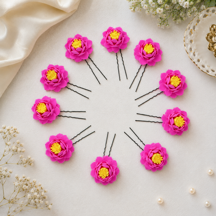 Exquisite Lotus Hair Pins for Elegant Festive Beauty