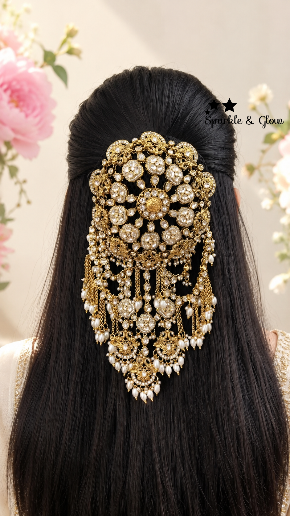 Elegant Gold Bun Accessory for Wedding Hairstyles