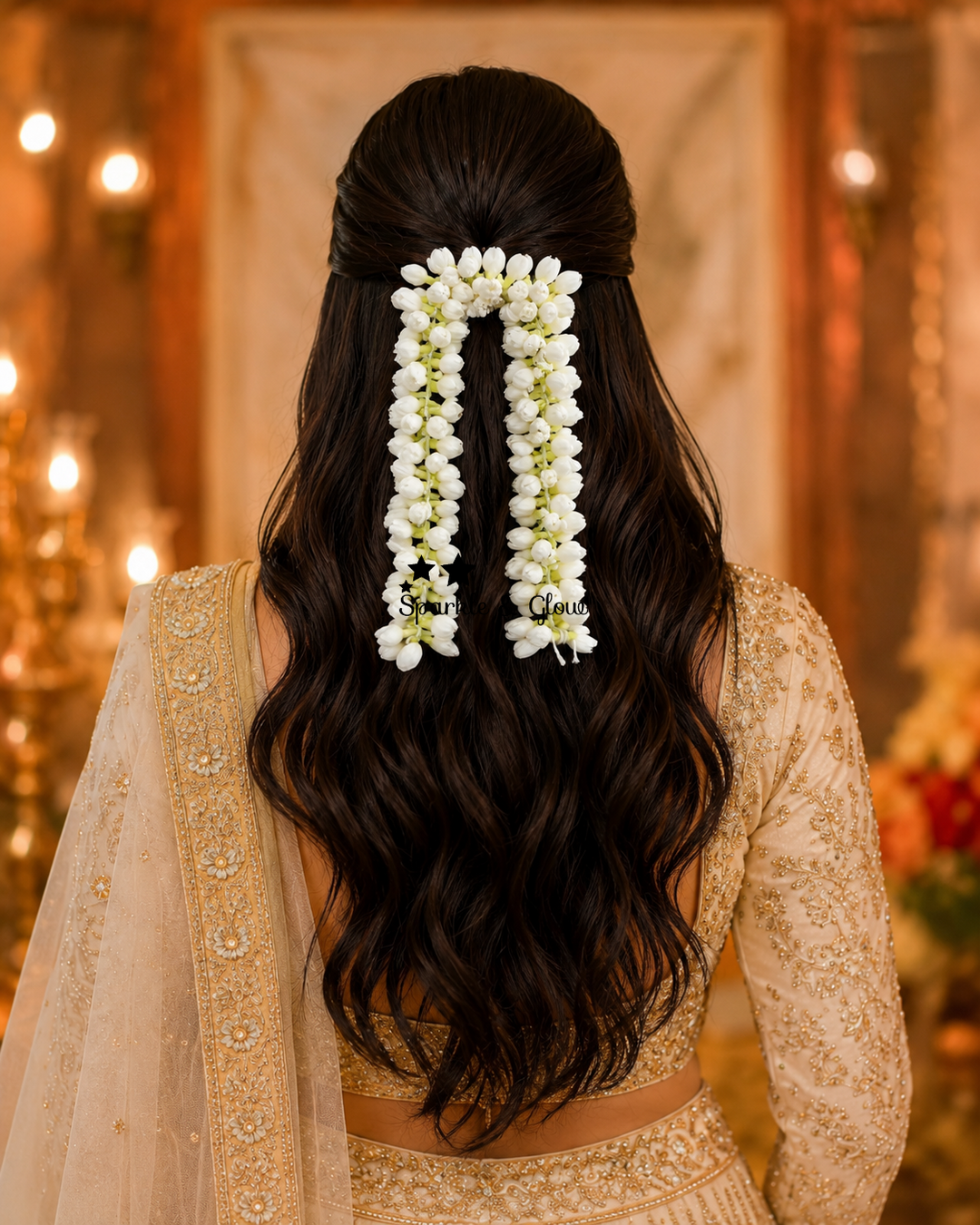 Enchanting Floral Gundu Malli Gajra for Festive Elegance - 1 Mollam