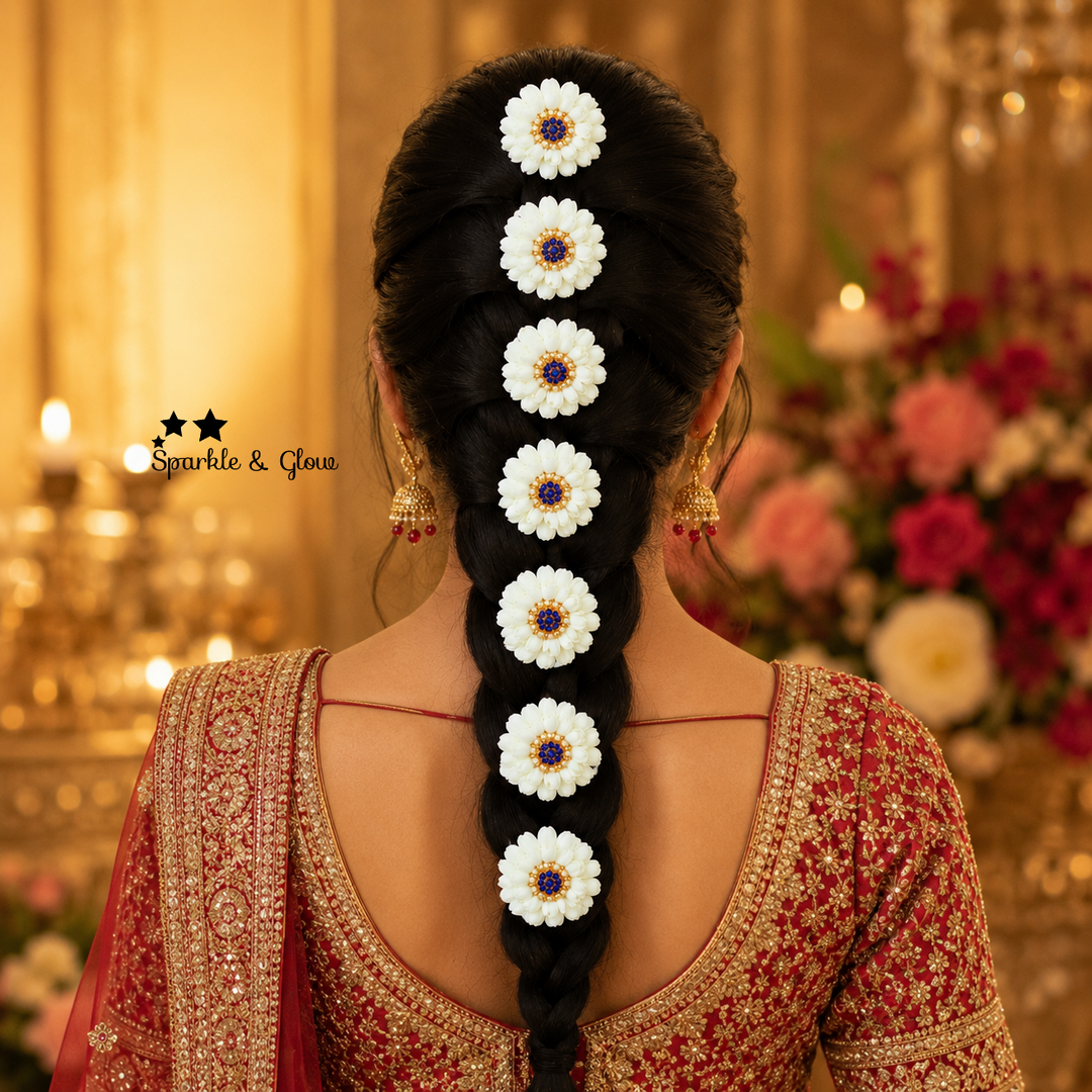 Elegant Floral Hairpins for Festive Glamour