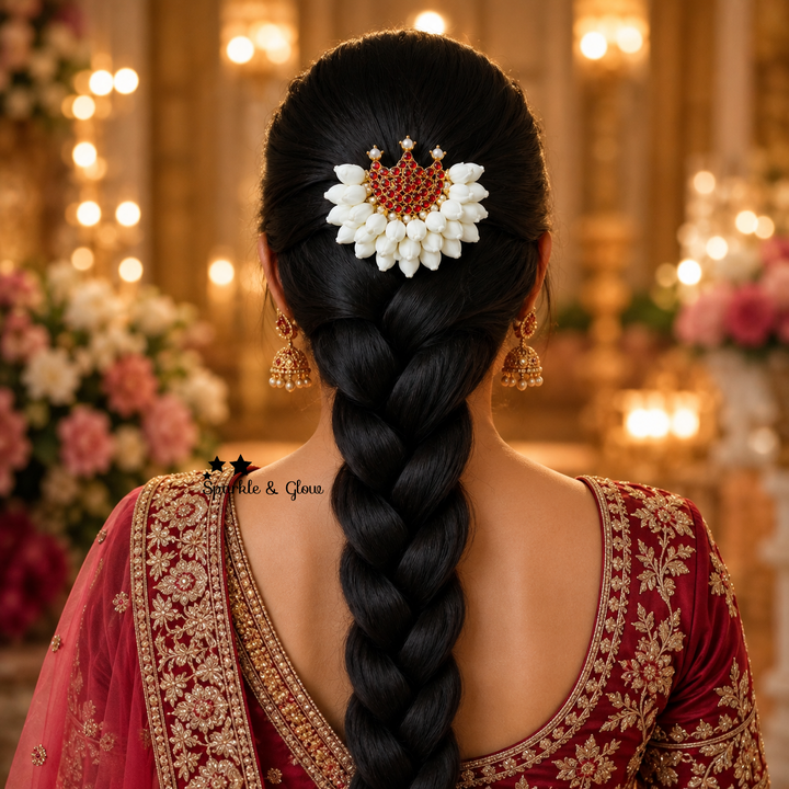 Elegant Floral Festive Hair Clip for Weddings
