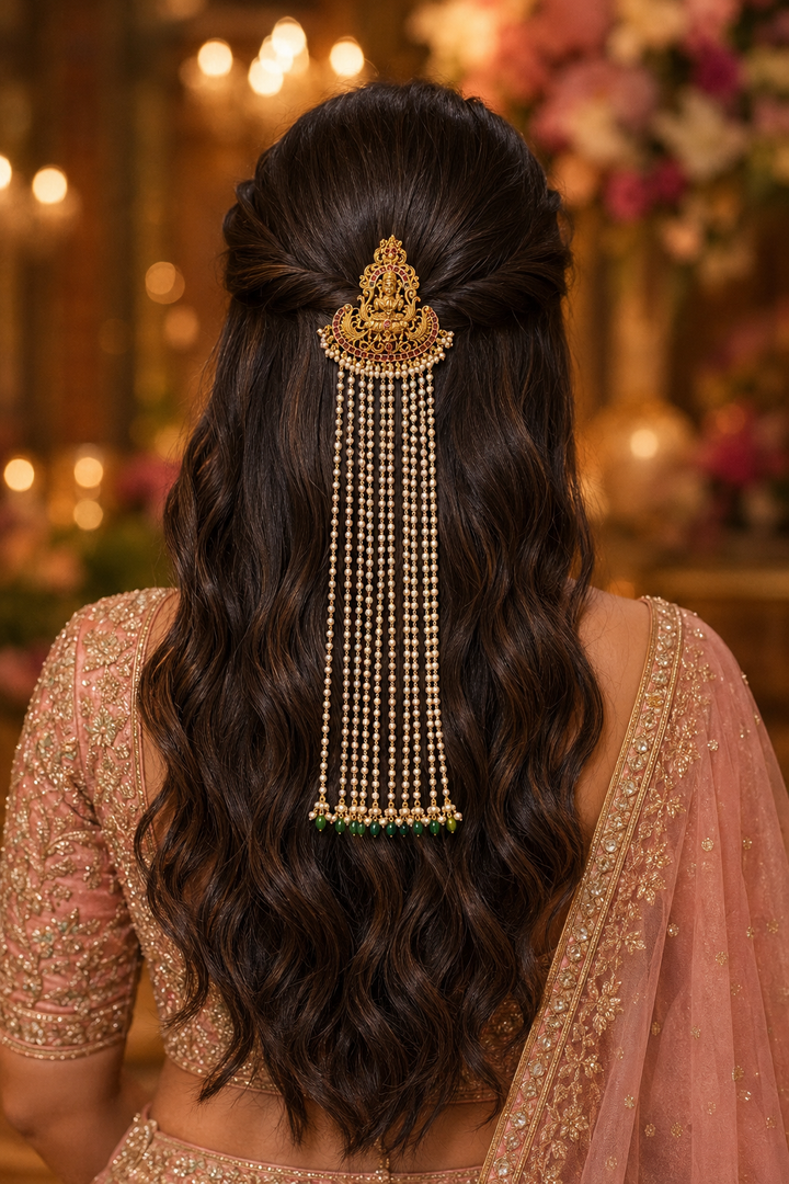 Elegant Gold Jada Billa for Traditional Occasions