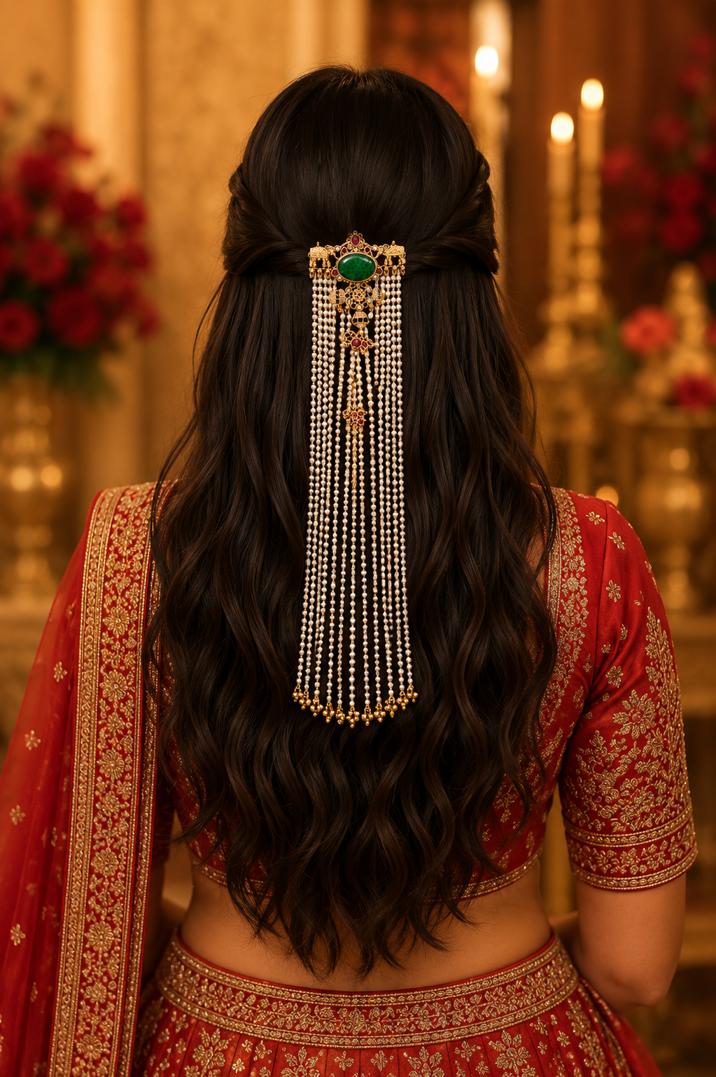 Exquisite Jada Billa Hair Accessory with Pearls & Elephants