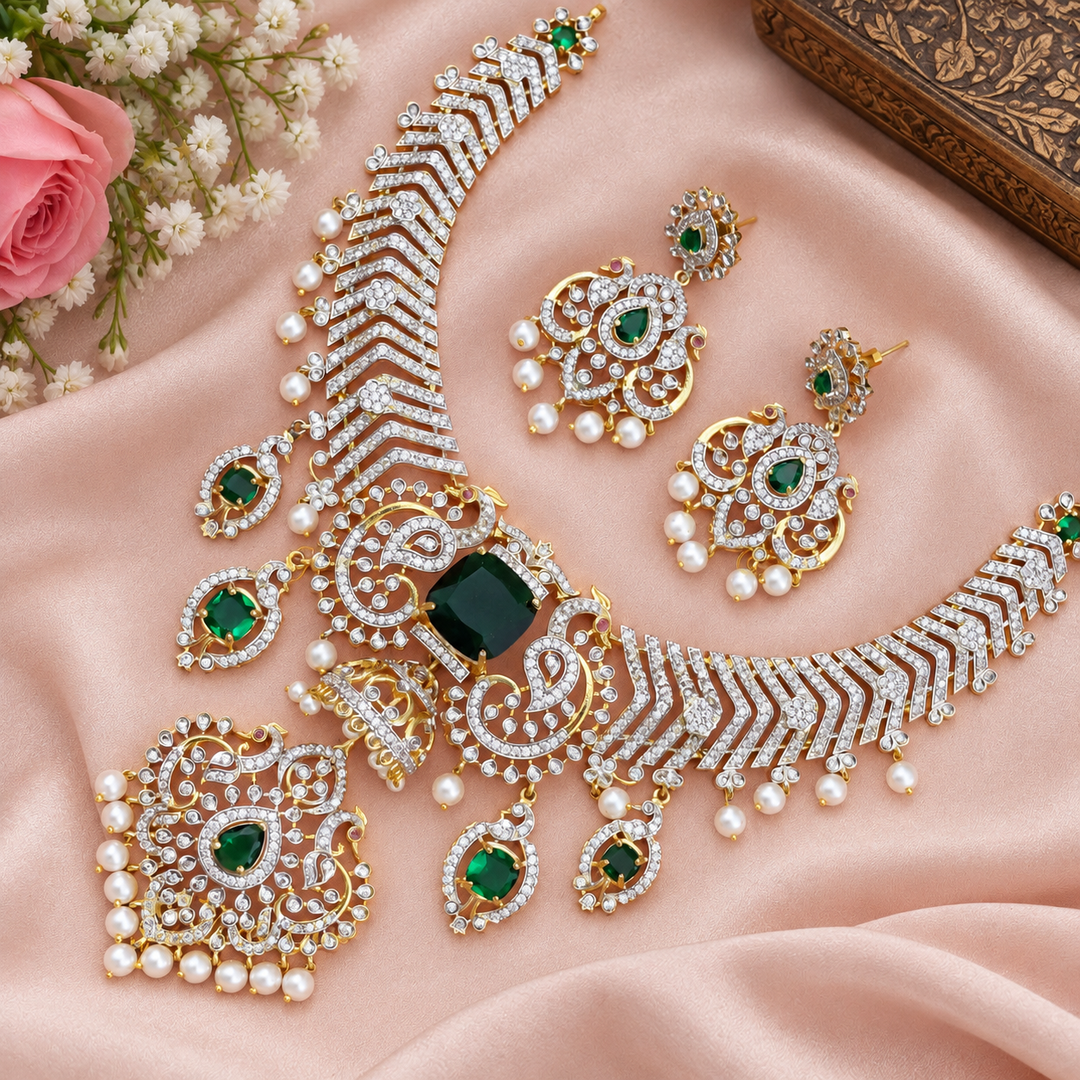 Exquisite American Diamond Bridal Necklace Collection