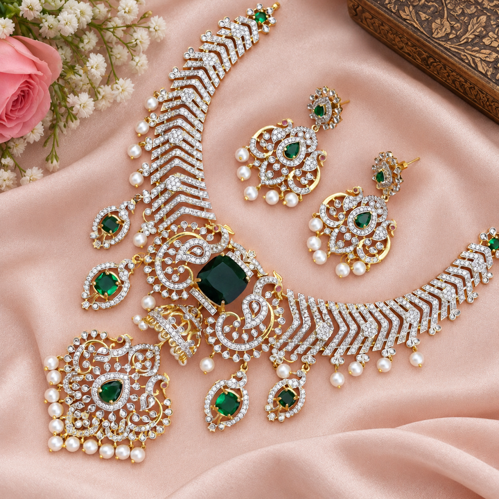Exquisite American Diamond Bridal Necklace Collection