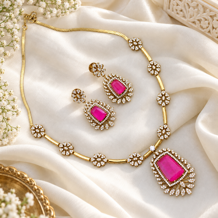 Victorian Short Necklace Set - Wedding Elegance