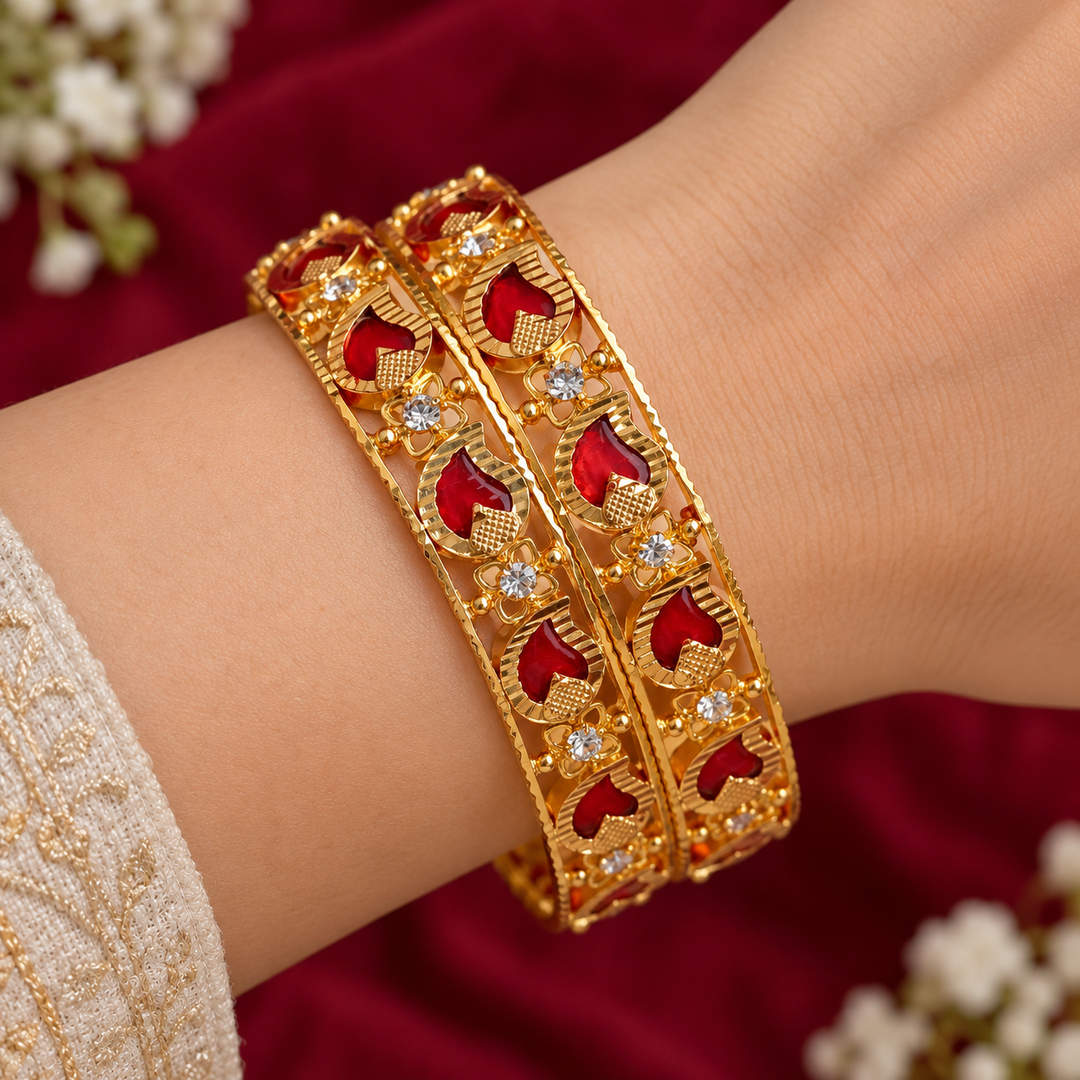 Kerala Mango & Palakka Champa Bangles | Shop Exclusive
