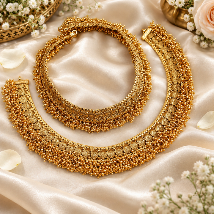 Bridal Antique  Anklets – Traditional Design