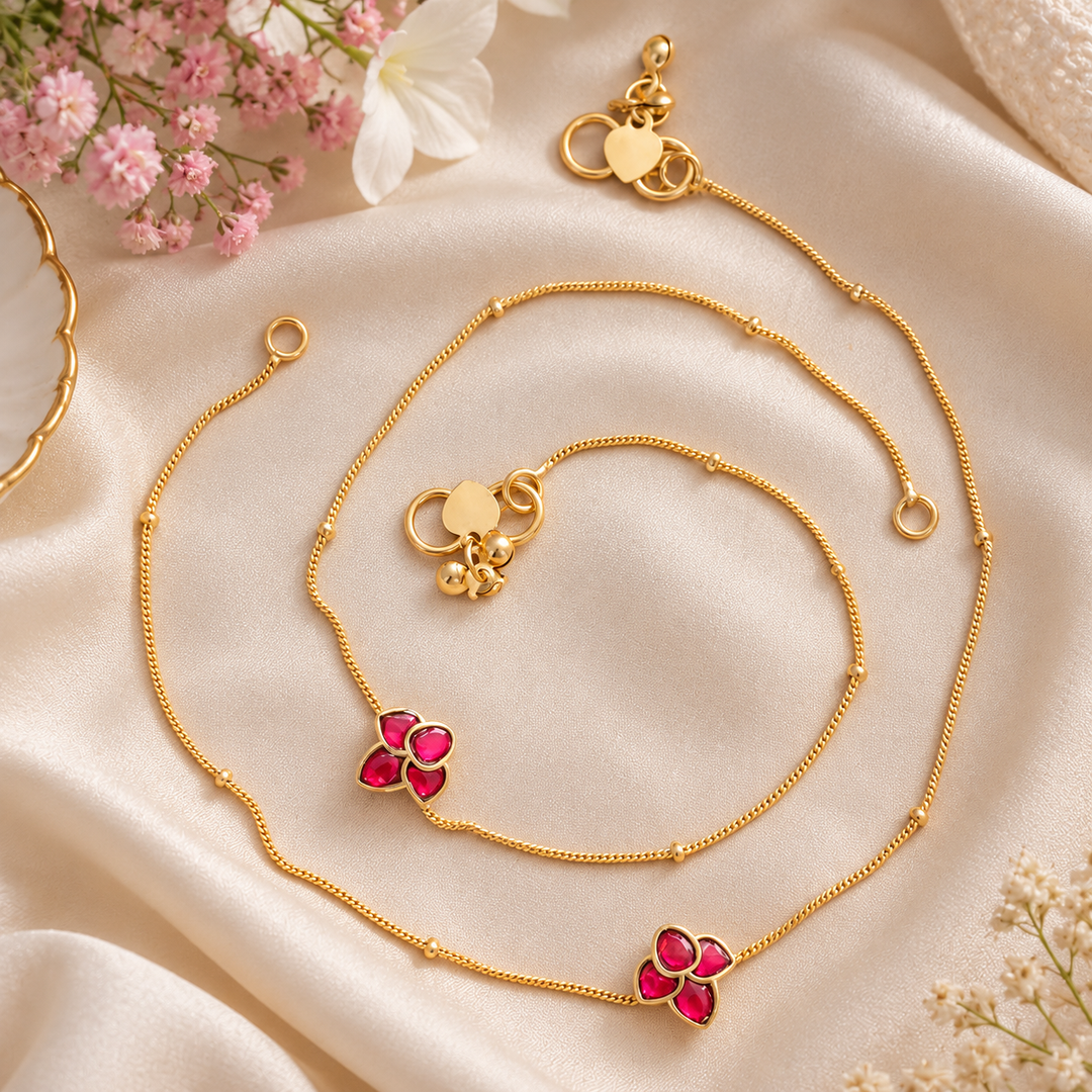 Exquisite Gold Alike Anklet for Special Occasions