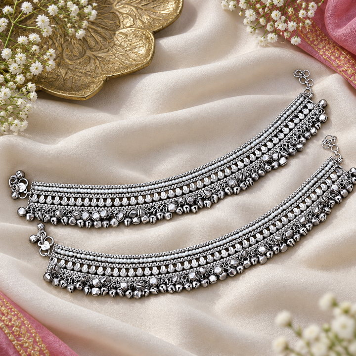 Exquisite Silver Anklets for Weddings & Festivals