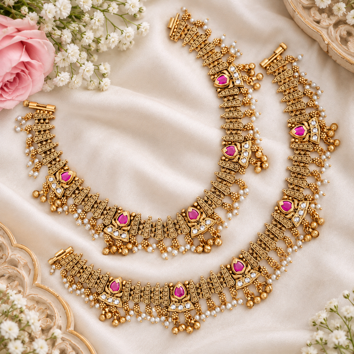 Exquisite Bridal Anklets - Sparkle & Glow