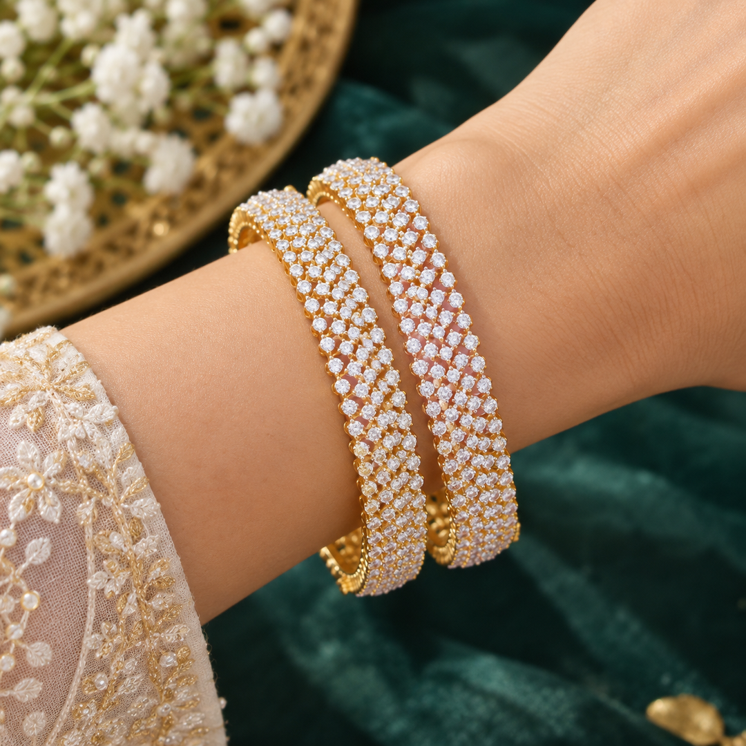Stunning American Diamond Bangles for Celebrations