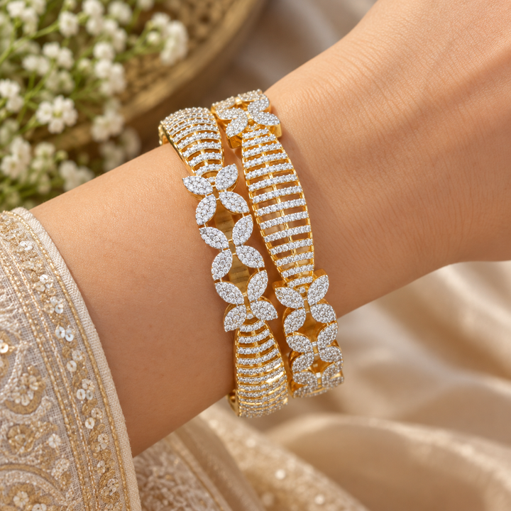 Exquisite Festive Bangles with American Diamonds