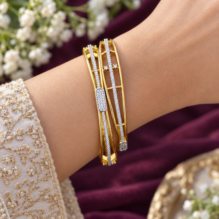 Sparkle & Glow: Festive American Diamond Bangle