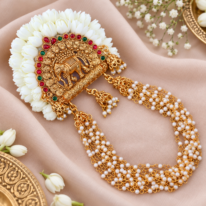 Exquisite Gold Elephant Hair Clip for Festive Elegance