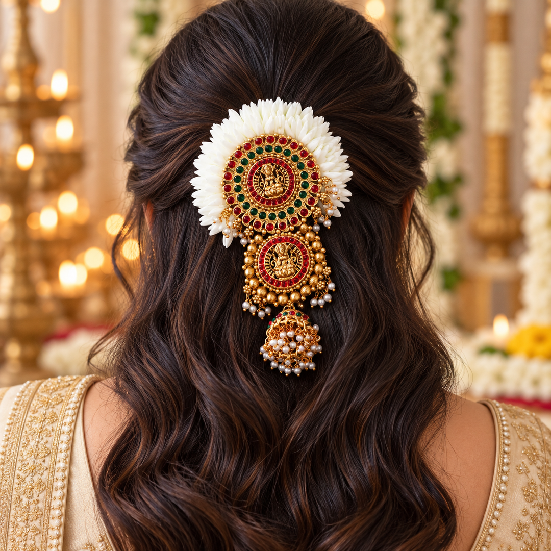 Exquisite Temple Hair Clip - Perfect for Weddings & Festivals
