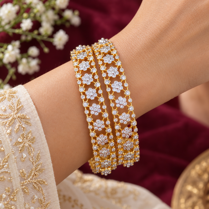 Exquisite American Diamond Bangle for Festive Glam