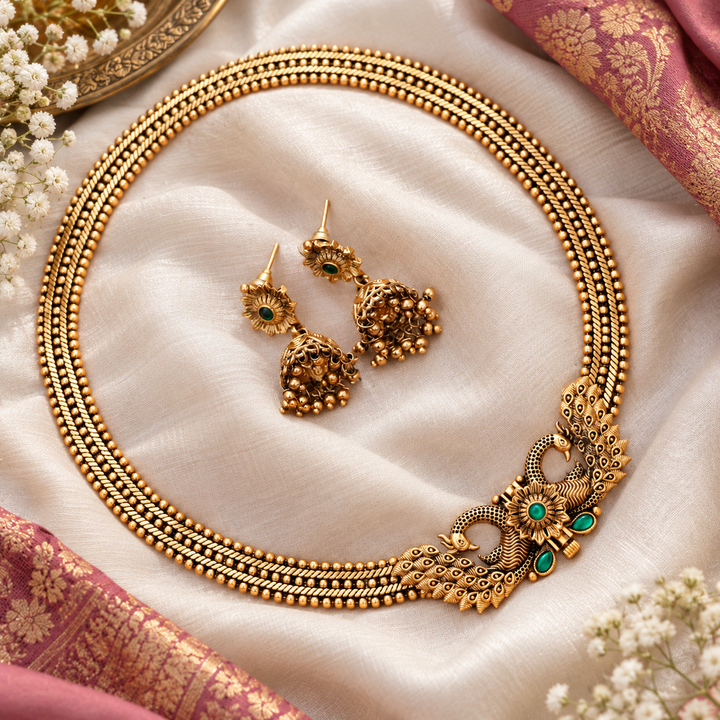 Elegant Short Gold Necklace for Wedding Celebrations
