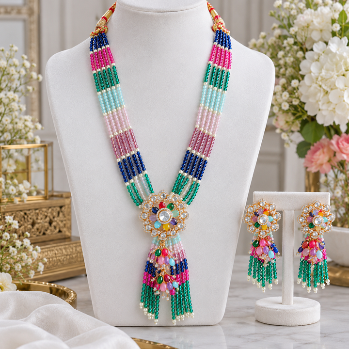 Victorian AD Haram with Navaratna Beads