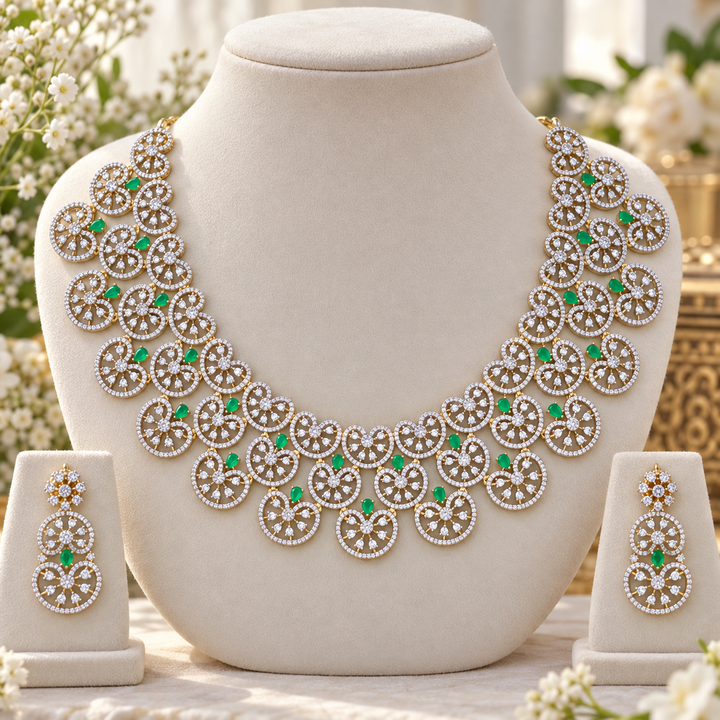 Stunning American Diamond Necklace for Weddings