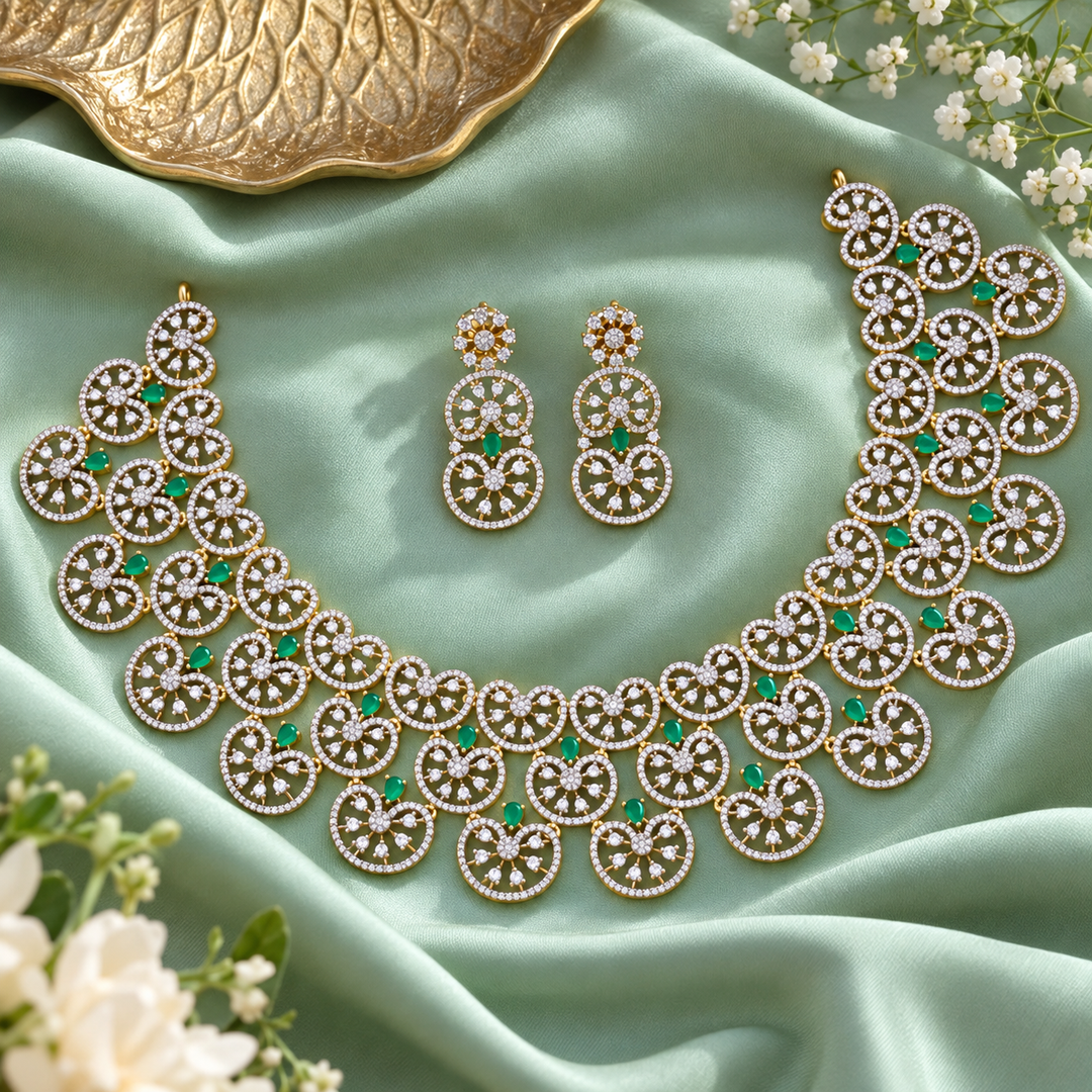 Stunning American Diamond Necklace for Weddings