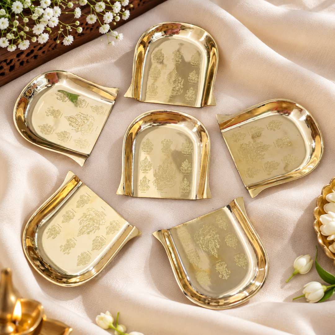 Elegant Gold Tone Plate for Festive Celebrations
