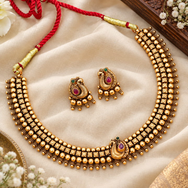 Exquisite Gold Necklace Set for Weddings & Festivals