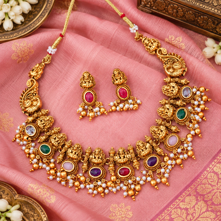 Gold Temple Necklace: Elegance for Festive Occasions