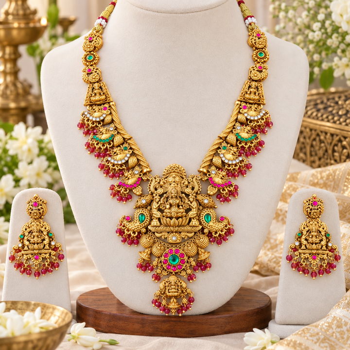 Exquisite Lakshmi Necklace for Weddings & Festivals