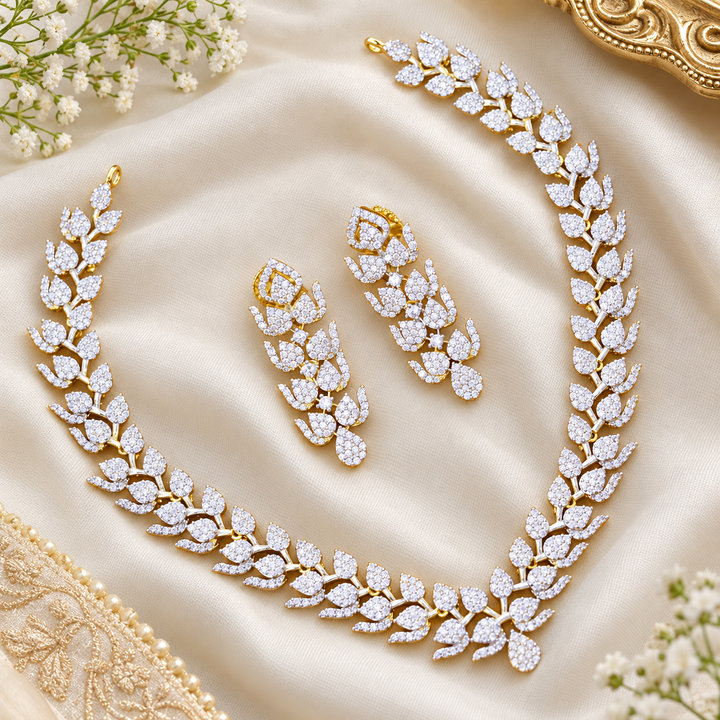 Sparkle & Shine: Elegant American Diamond Necklace Set