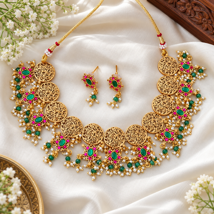 Exquisite Gold Necklace for Weddings & Festivities