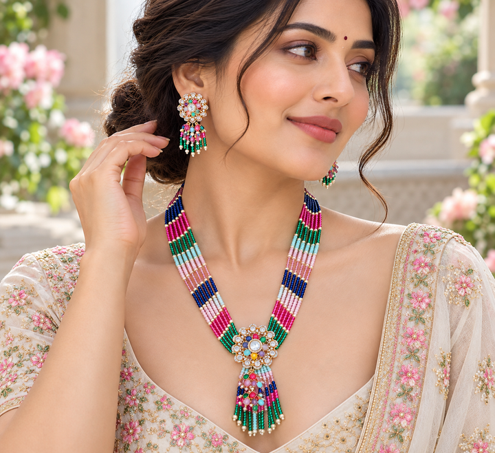 Victorian AD Haram with Navaratna Beads
