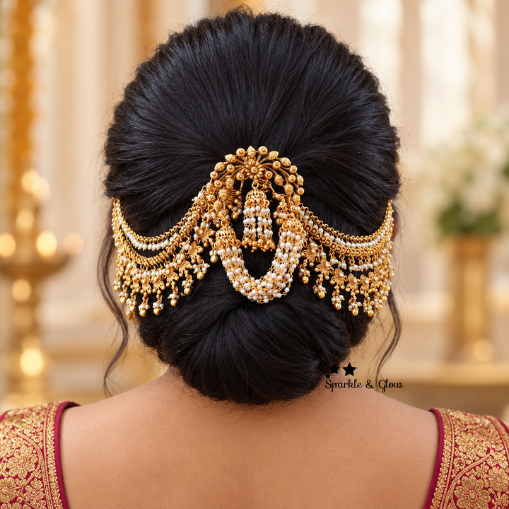 Exquisite Floral Jhumka Hairpin & Bridal Set