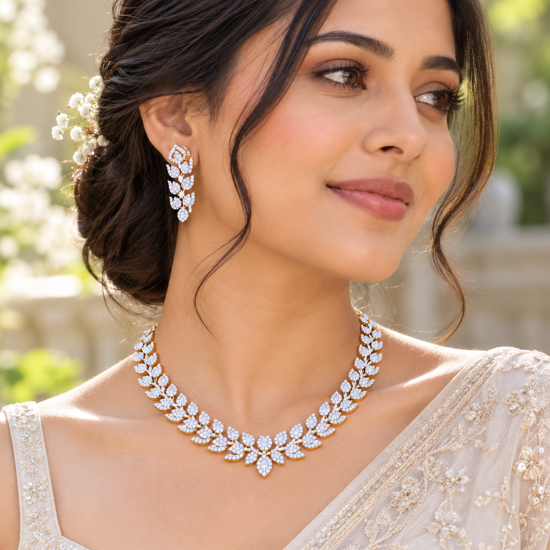 Sparkle & Shine: Elegant American Diamond Necklace Set